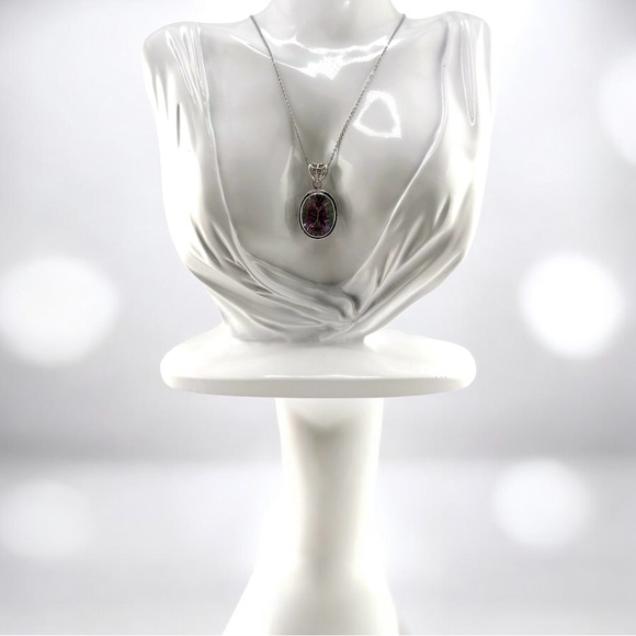 💜BJC Samuel Benham Sterling Silver Mystic topaz Pendant💜 - Picture 10 of 10